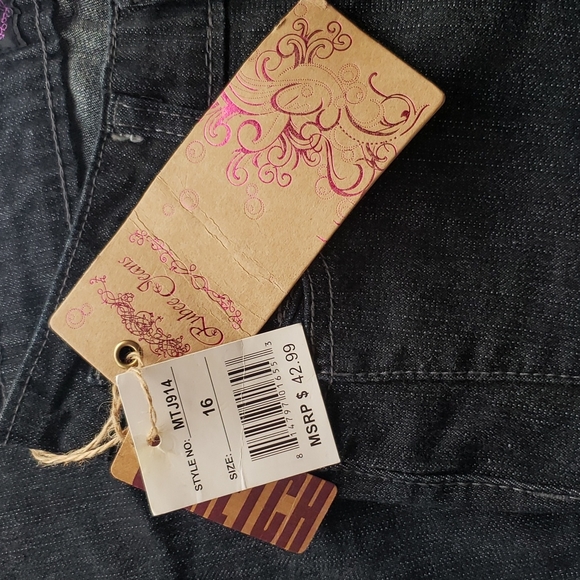 Rubee Jeans Moto Style Straight Leg - Picture 7 of 9